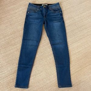 Women’s Democracy Jeans Mid-rise Indigo medium Blue Jeans Ab Technology 6 NEW!
